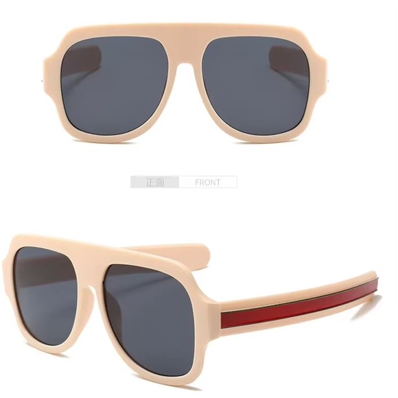 Aviator Sunglasses Retro Style Fashion Shades Designer Inspired Beige Lentes New - Picture 4 of 5